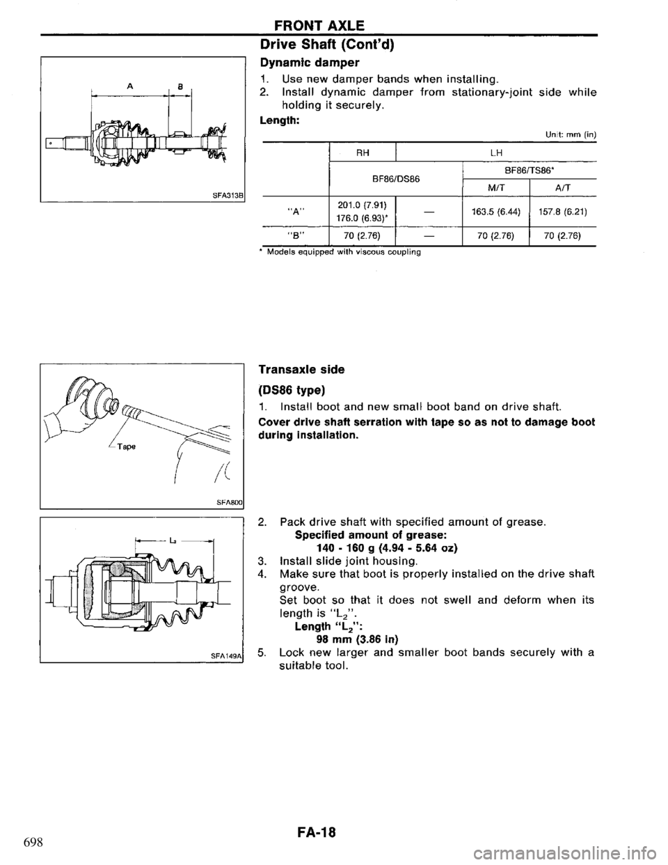 NISSAN PRIMERA 1994 Service Repair Manual 698 NISSAN PRIMERA 1994 Service Repair Manual 698
