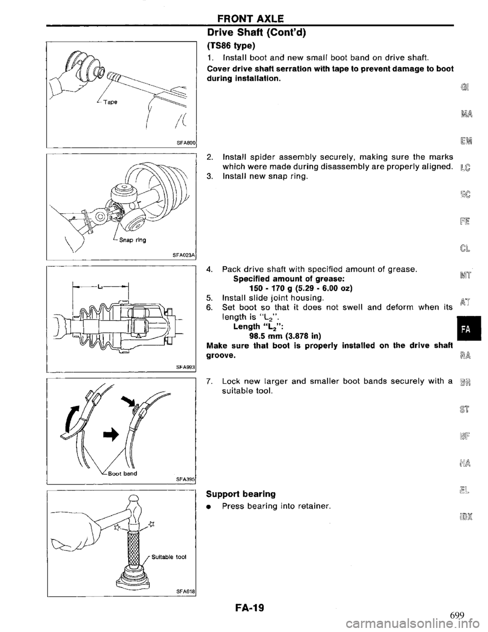 NISSAN PRIMERA 1994  Service Repair Manual 699 