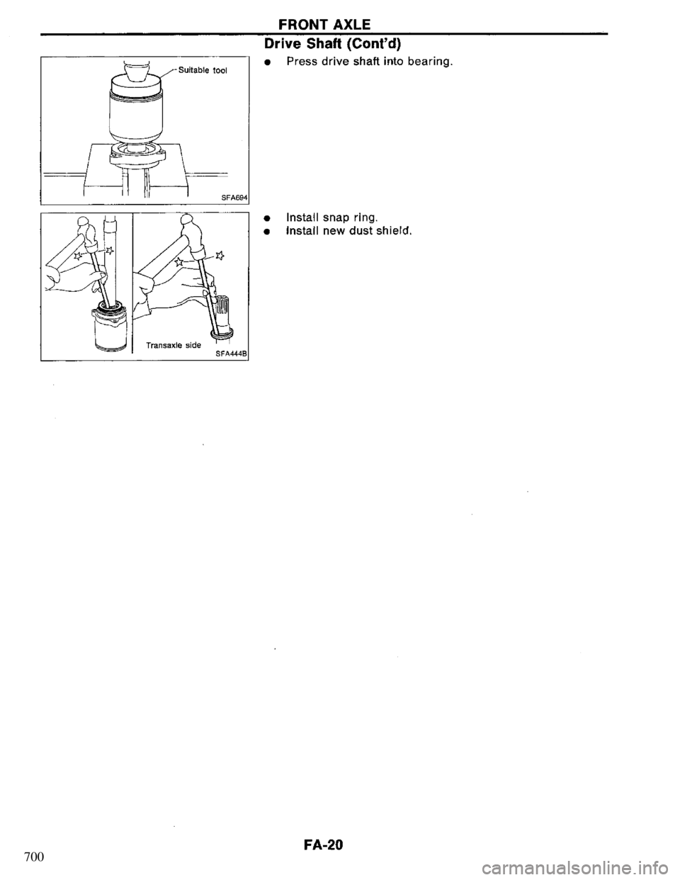 NISSAN PRIMERA 1994  Service Repair Manual 700 