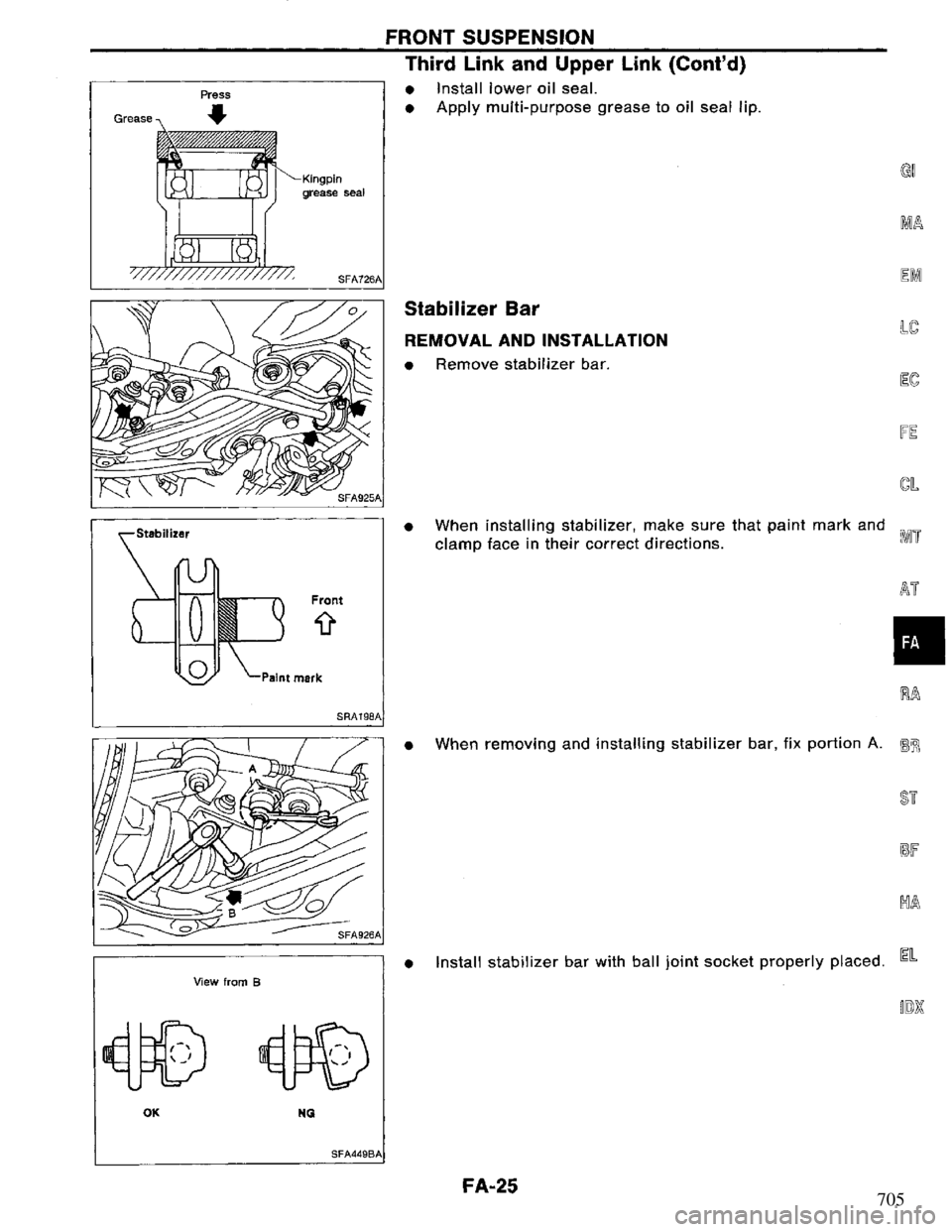 NISSAN PRIMERA 1994  Service Repair Manual 705 