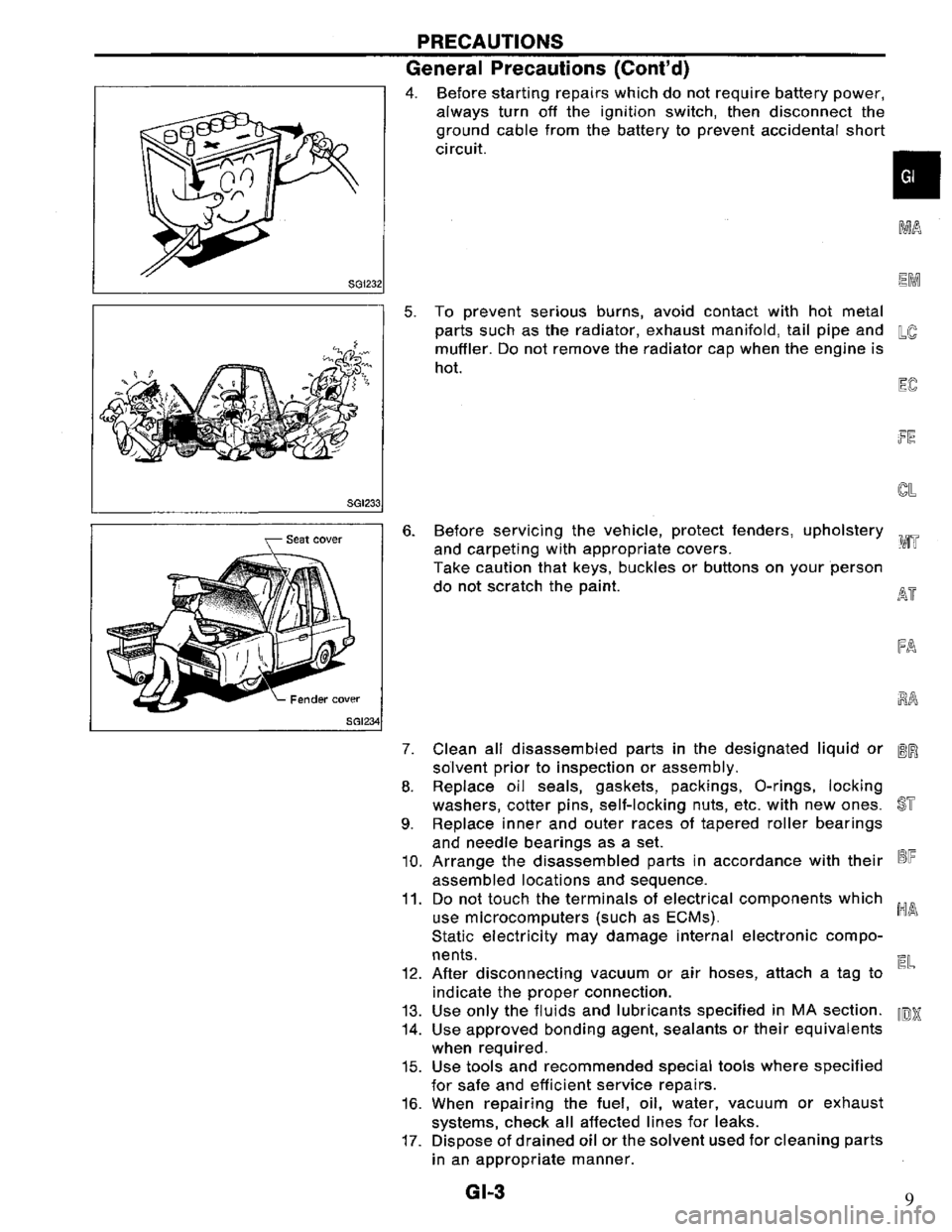 NISSAN PRIMERA 1994  Service Repair Manual 9 