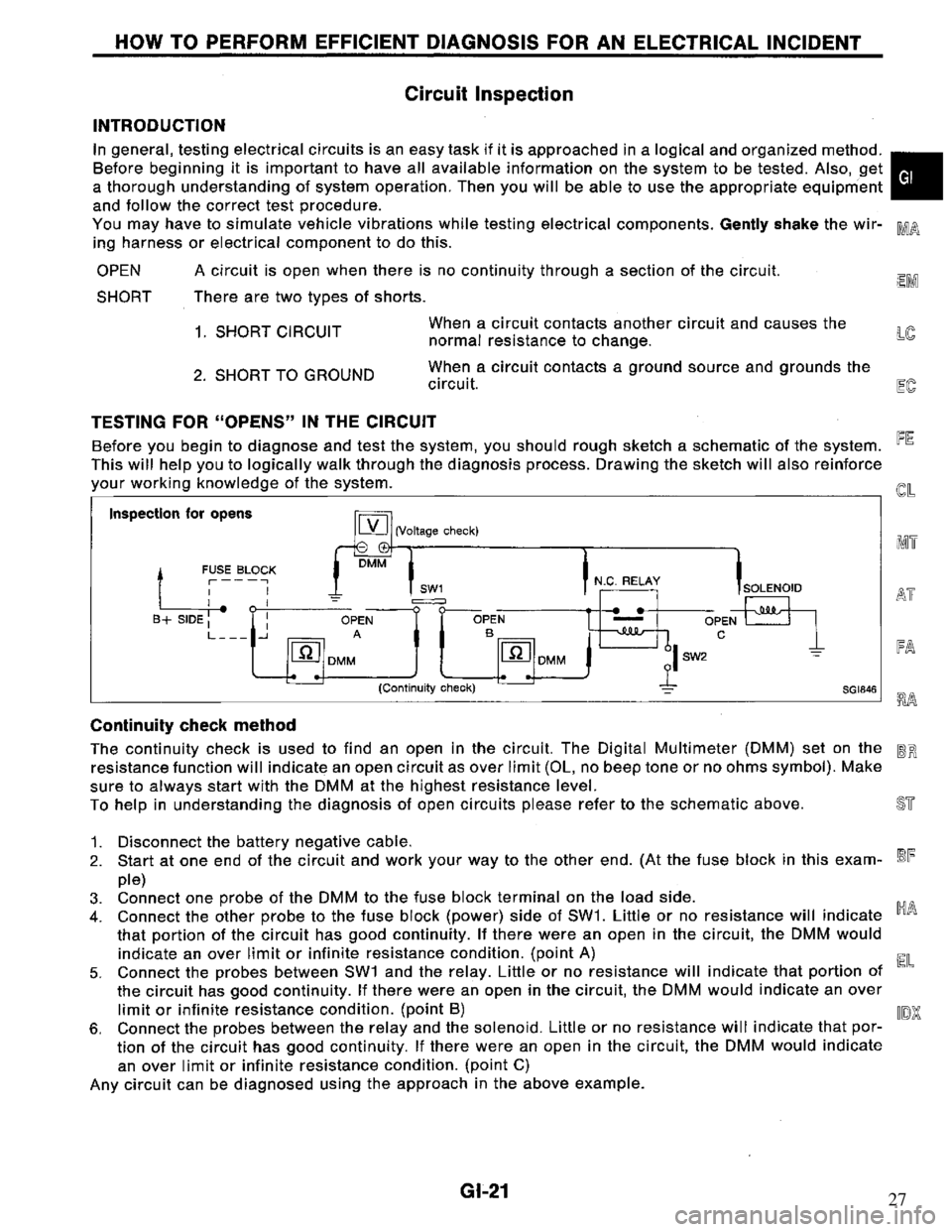 NISSAN PRIMERA 1994 Service Repair Manual 27 NISSAN PRIMERA 1994 Service Repair Manual 27