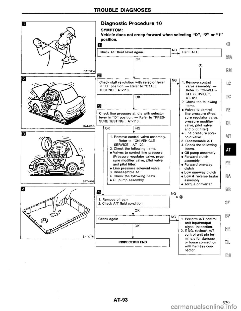 NISSAN PRIMERA 1994 Service Owners Manual 529 NISSAN PRIMERA 1994 Service Owners Manual 529