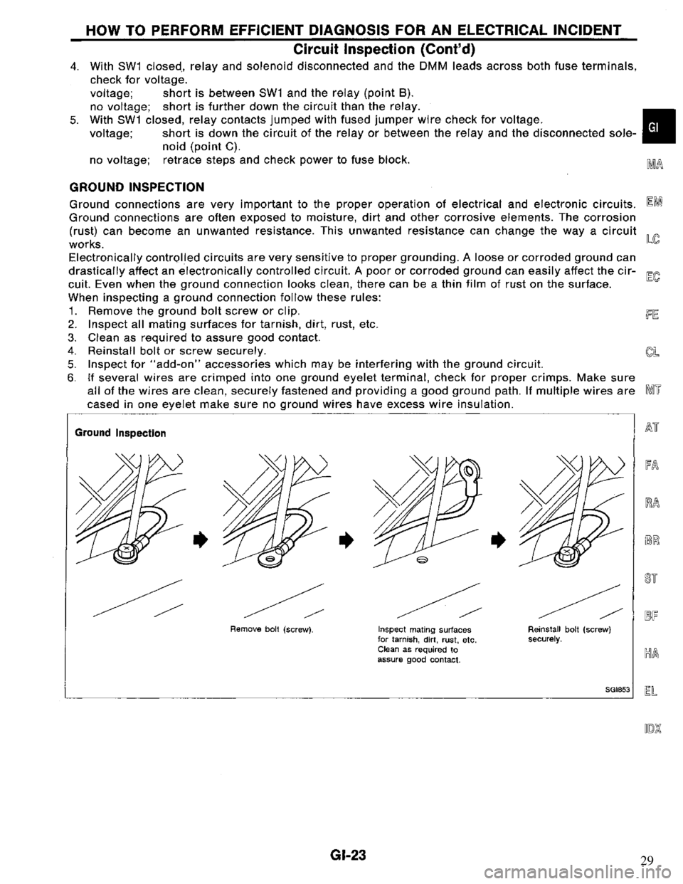 NISSAN PRIMERA 1994 Service Repair Manual 29 NISSAN PRIMERA 1994 Service Repair Manual 29