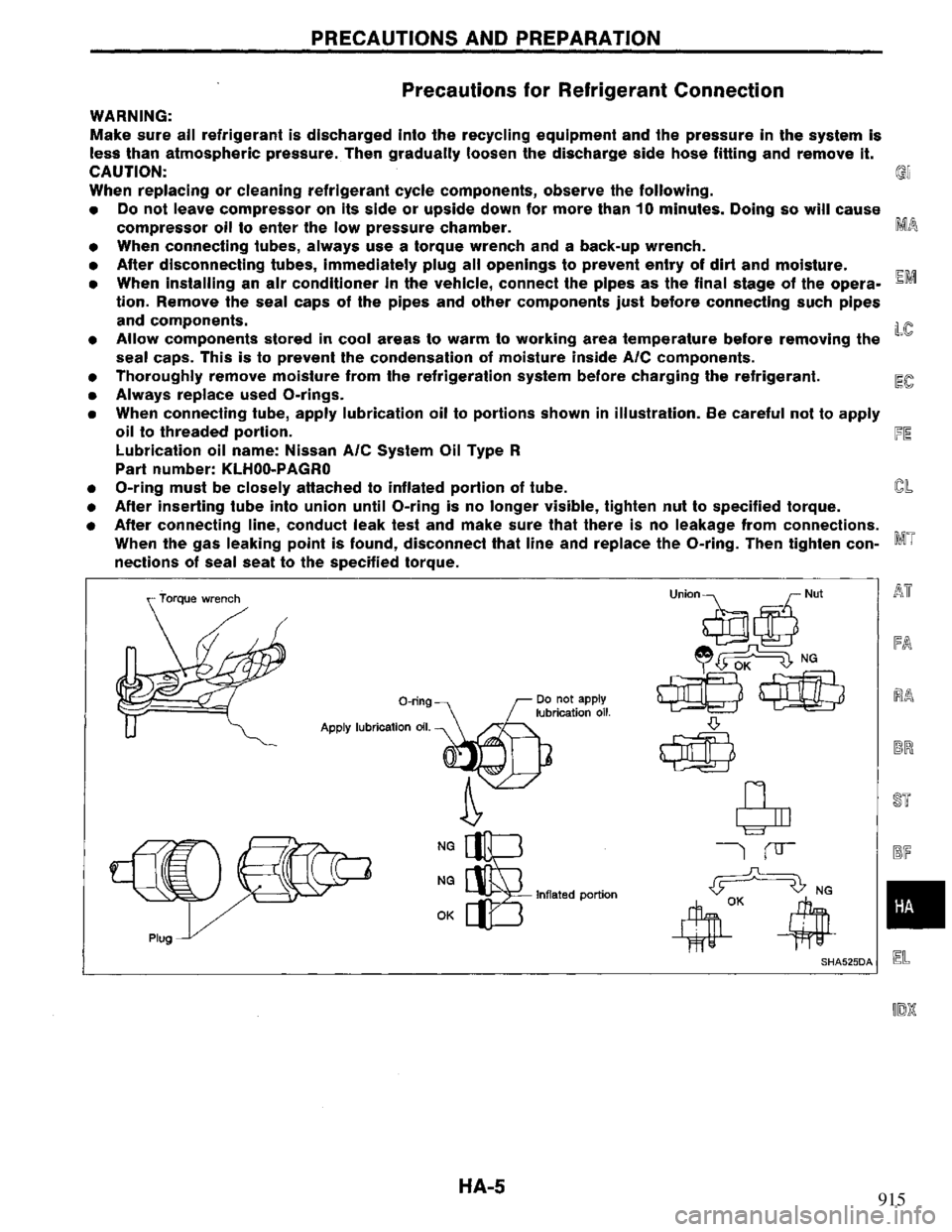 NISSAN PRIMERA 1994 Service Repair Manual 915 NISSAN PRIMERA 1994 Service Repair Manual 915