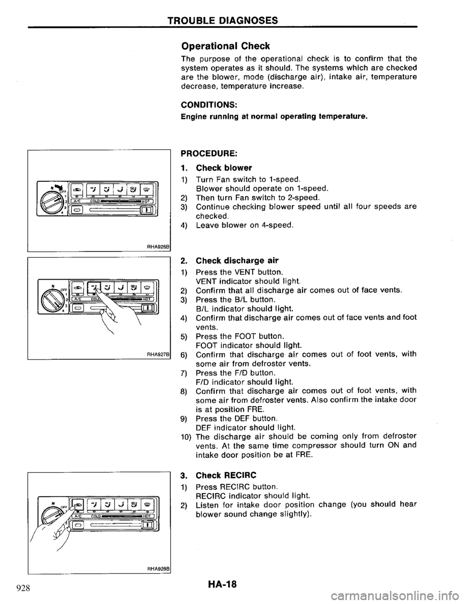 NISSAN PRIMERA 1994 Service Repair Manual 928 NISSAN PRIMERA 1994 Service Repair Manual 928