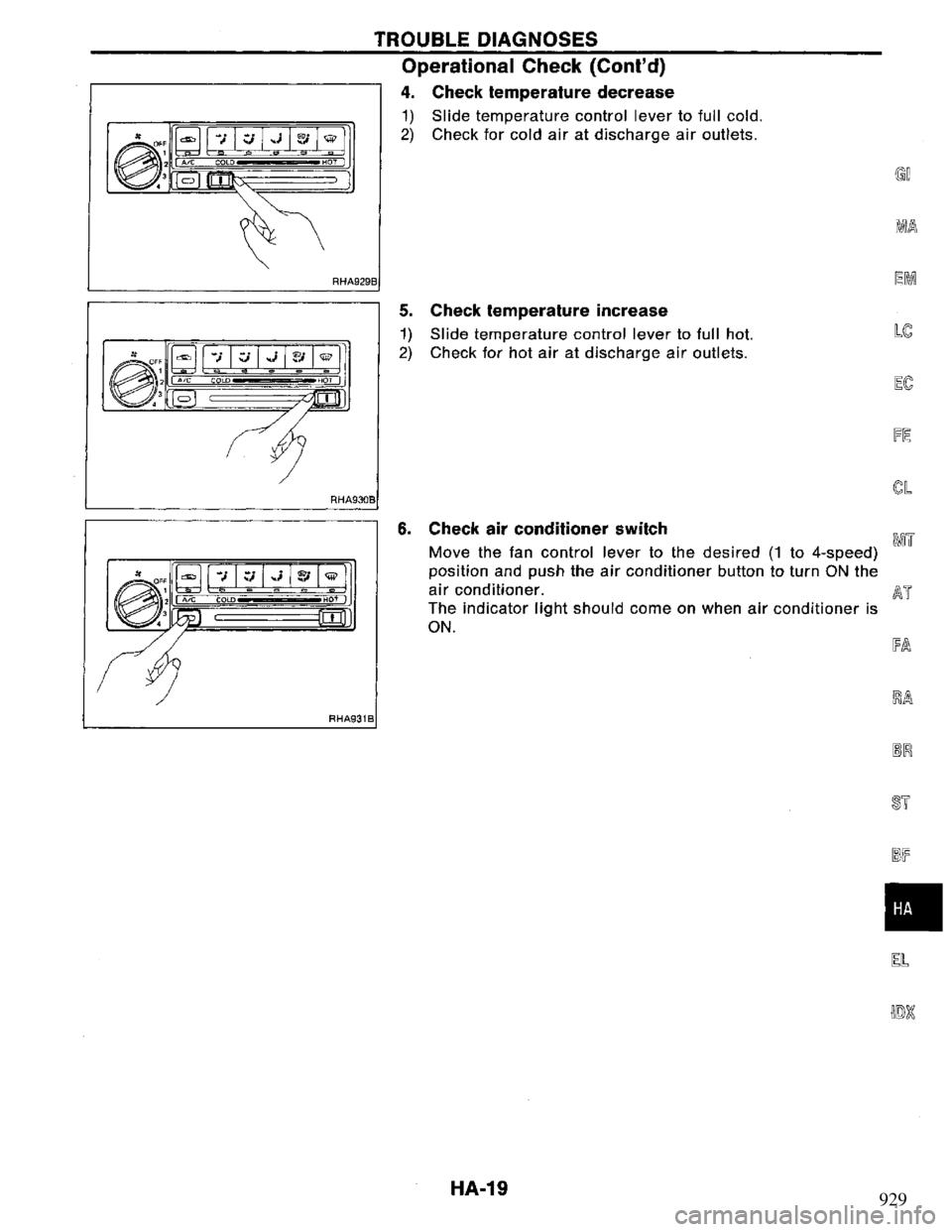 NISSAN PRIMERA 1994 Service Repair Manual 929 NISSAN PRIMERA 1994 Service Repair Manual 929