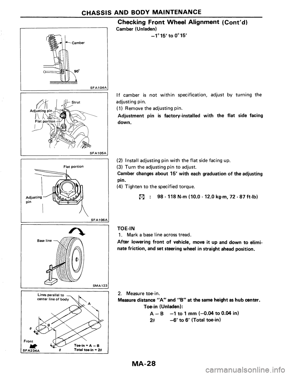 NISSAN PULSAR 1986 Workshop Manual NISSAN PULSAR 1986 Workshop Manual