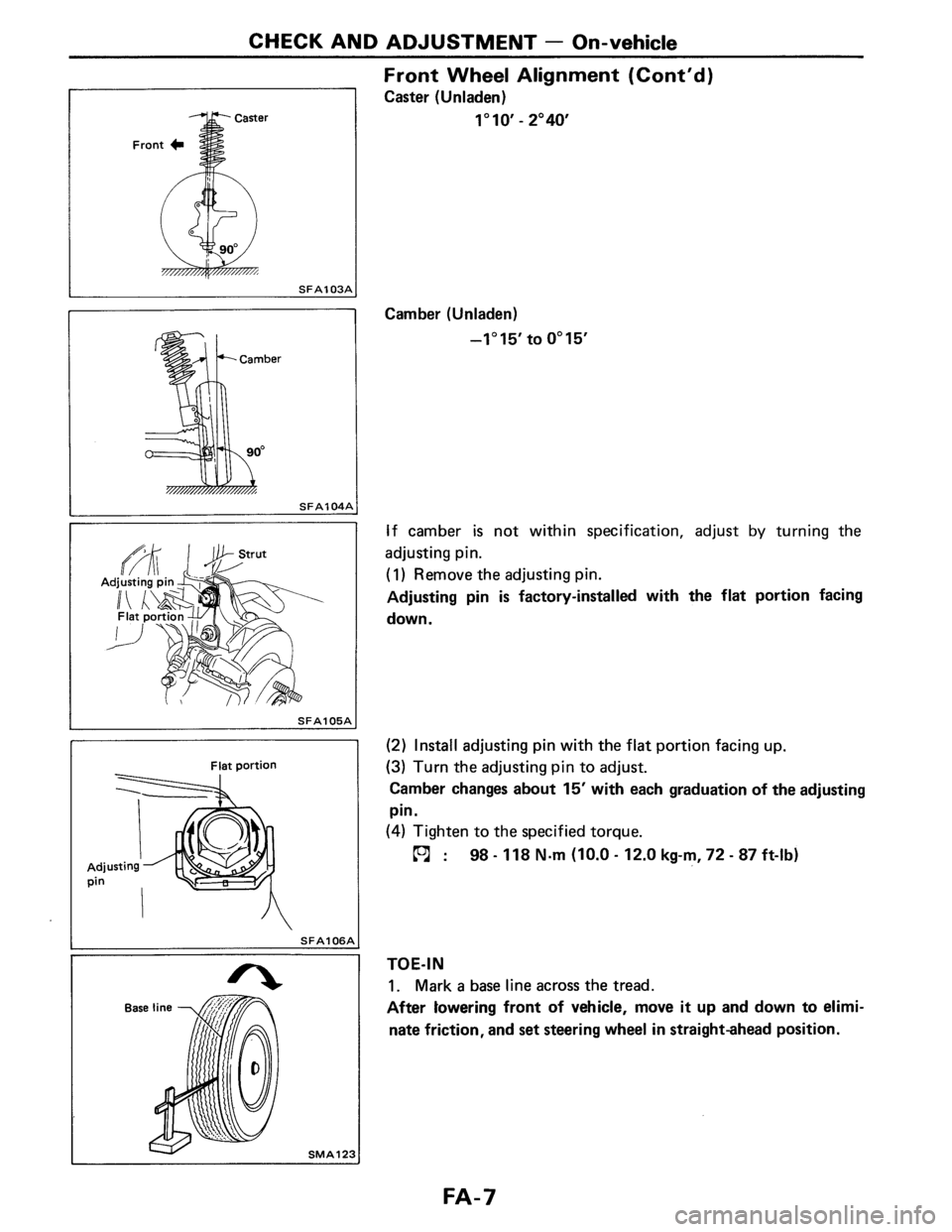 NISSAN PULSAR 1986 Service Manual NISSAN PULSAR 1986 Service Manual