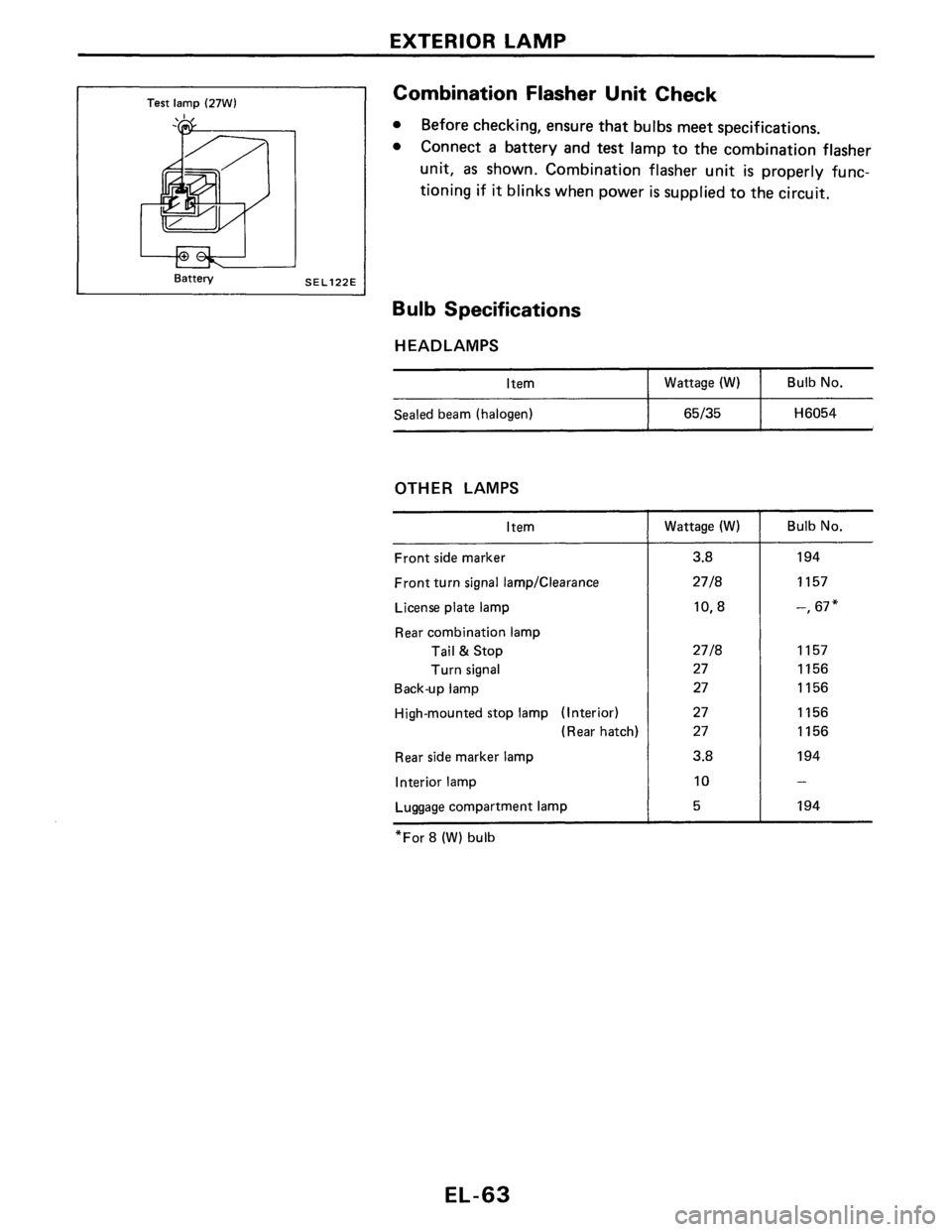 NISSAN PULSAR 1989 Factory Service Manual NISSAN PULSAR 1989 Factory Service Manual