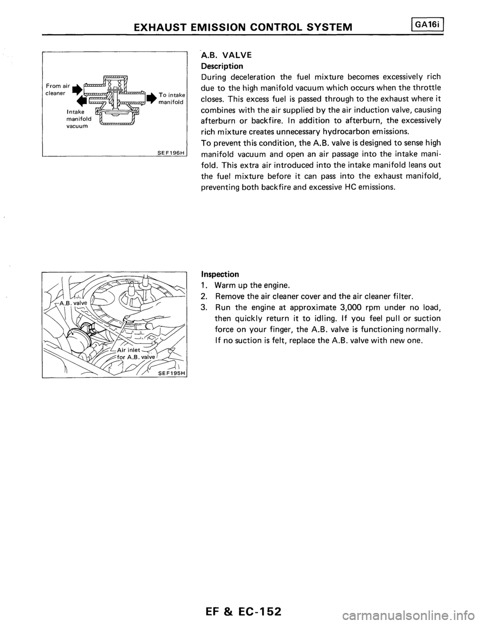 NISSAN PULSAR 1989  Factory Service Manual 