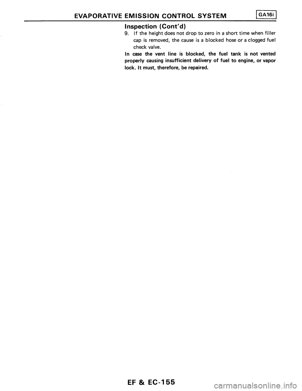 NISSAN PULSAR 1989  Factory Service Manual 