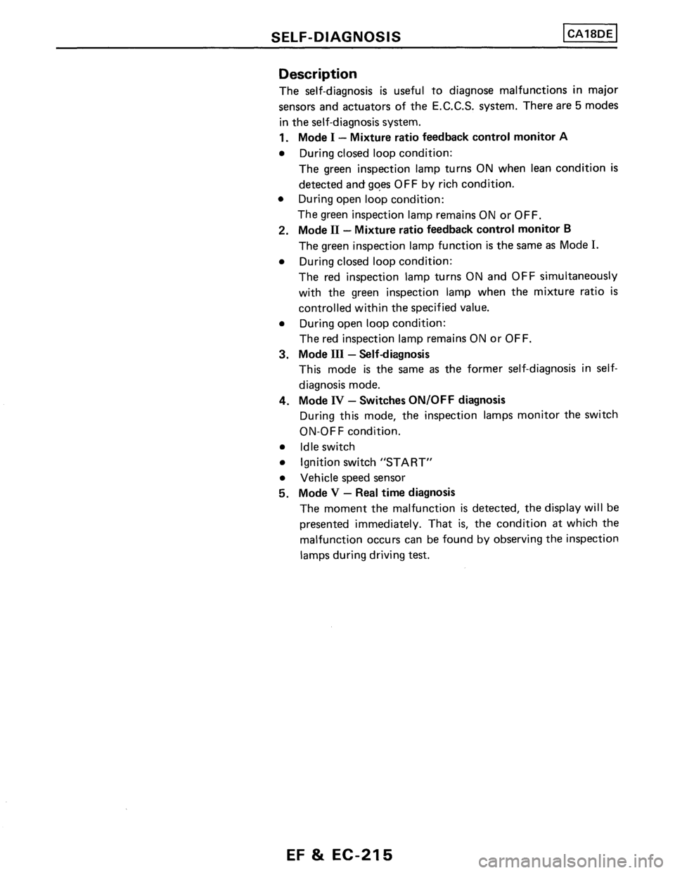 NISSAN PULSAR 1989  Factory Service Manual 