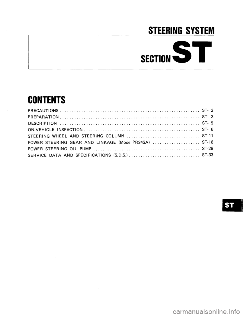 NISSAN PULSAR 1989 Factory Service Manual NISSAN PULSAR 1989 Factory Service Manual