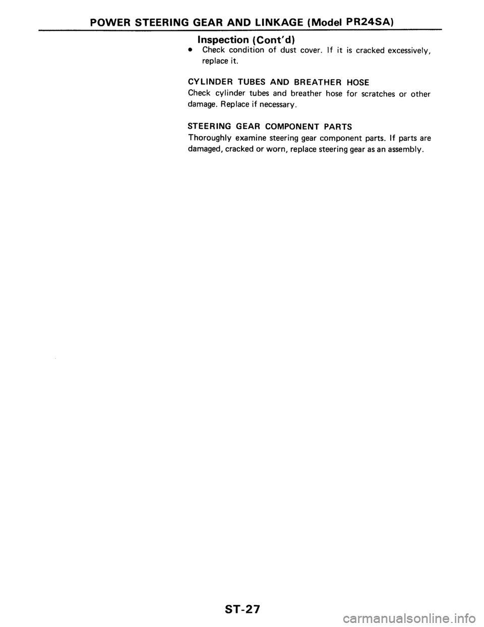 NISSAN PULSAR 1989 Factory Service Manual NISSAN PULSAR 1989 Factory Service Manual