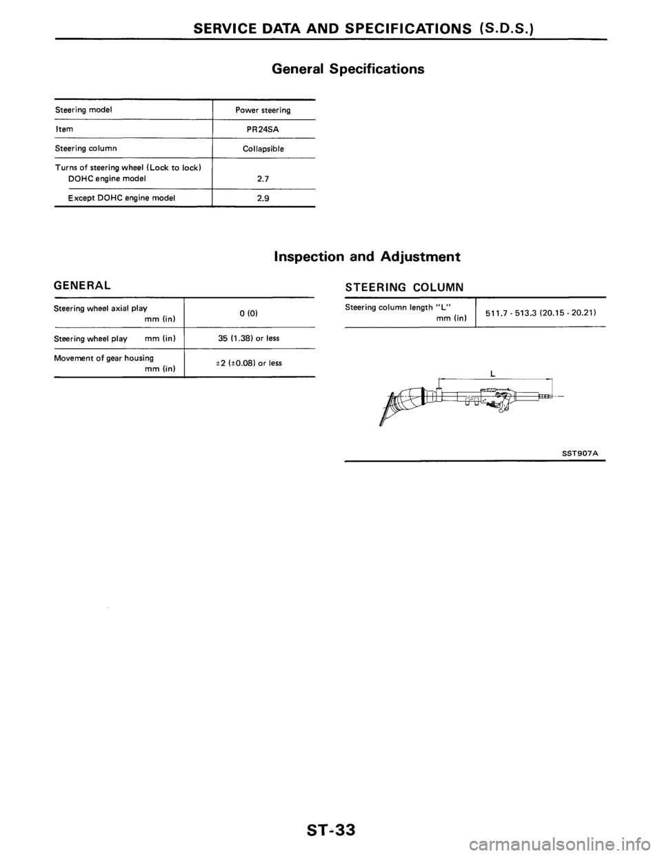 NISSAN PULSAR 1989 Factory Service Manual NISSAN PULSAR 1989 Factory Service Manual