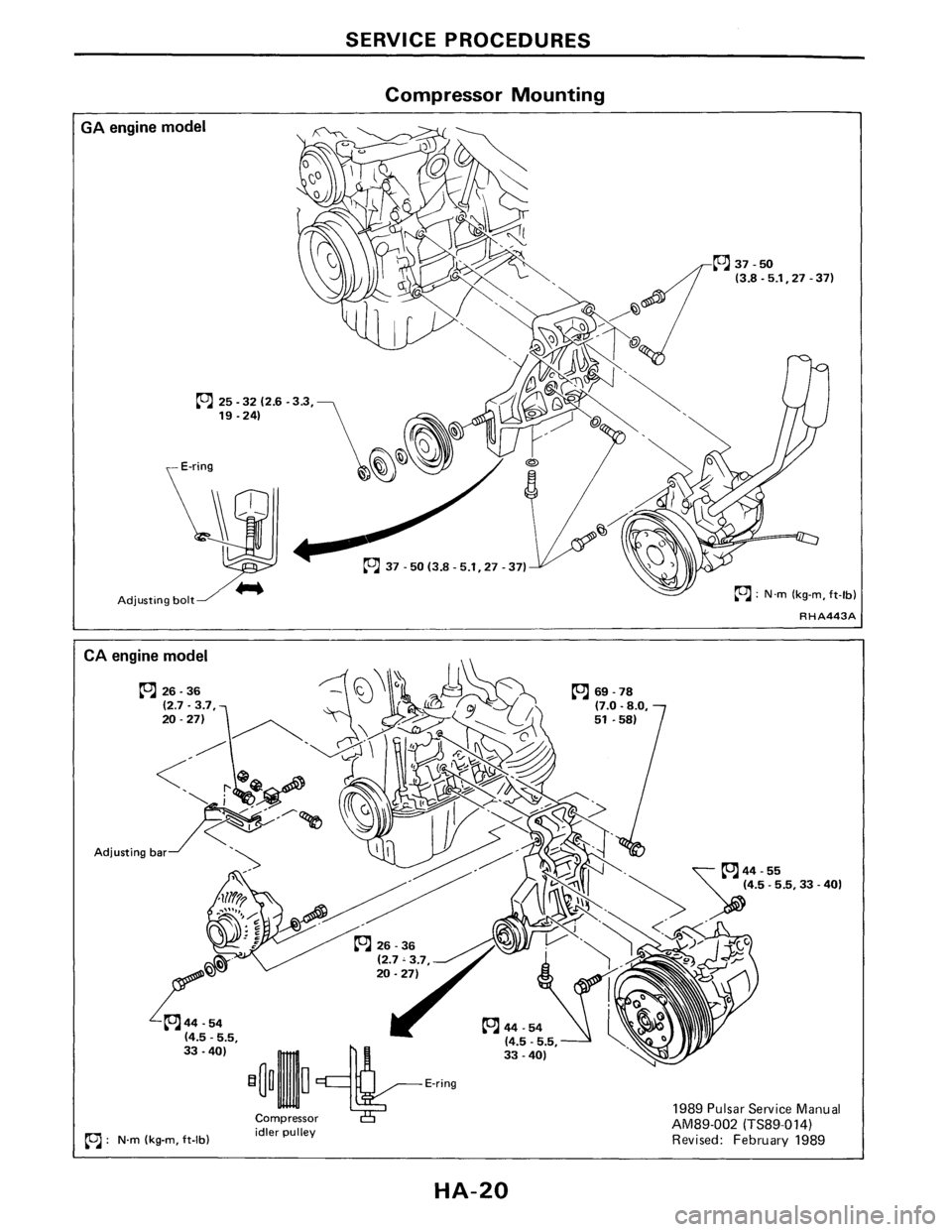 NISSAN PULSAR 1989 Factory Service Manual NISSAN PULSAR 1989 Factory Service Manual