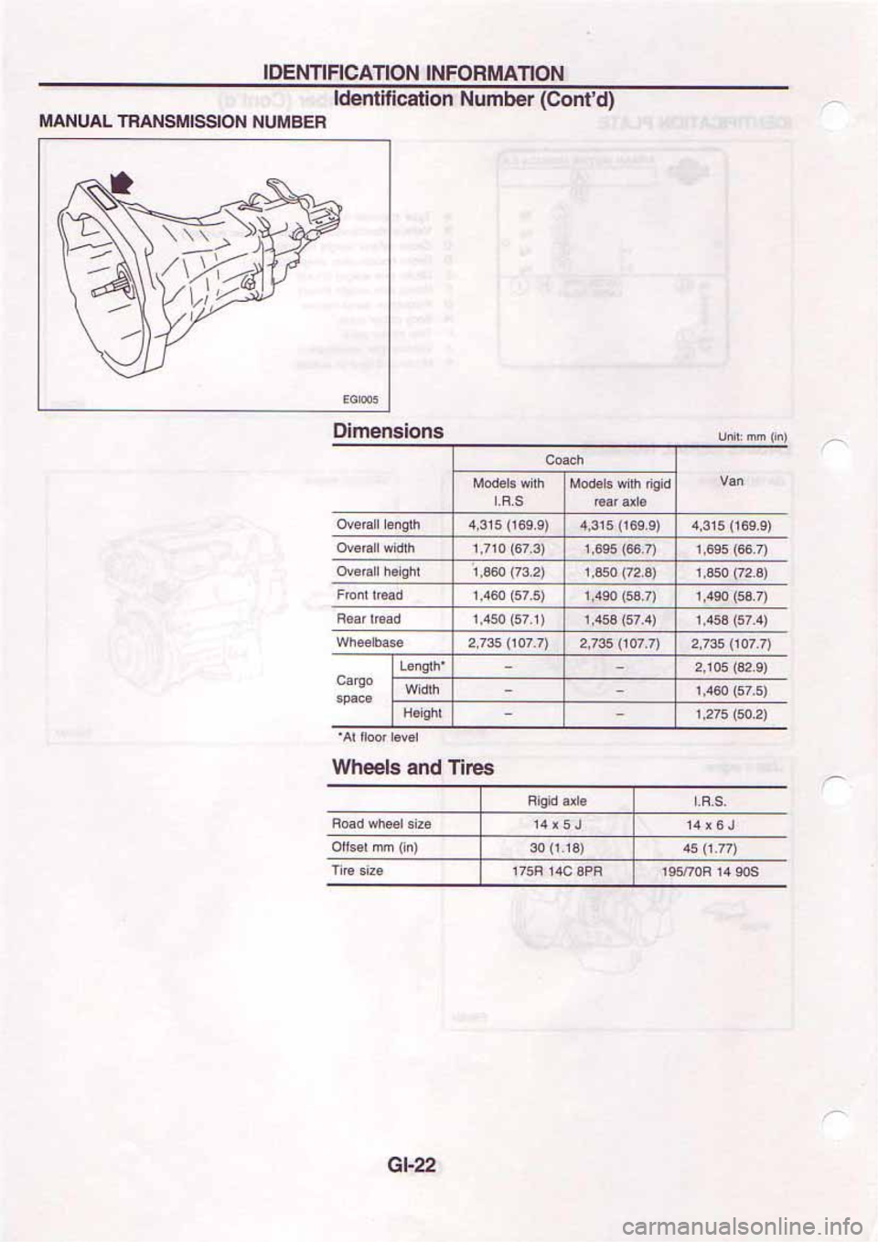 NISSAN SERENA 1992 Owners Manual 