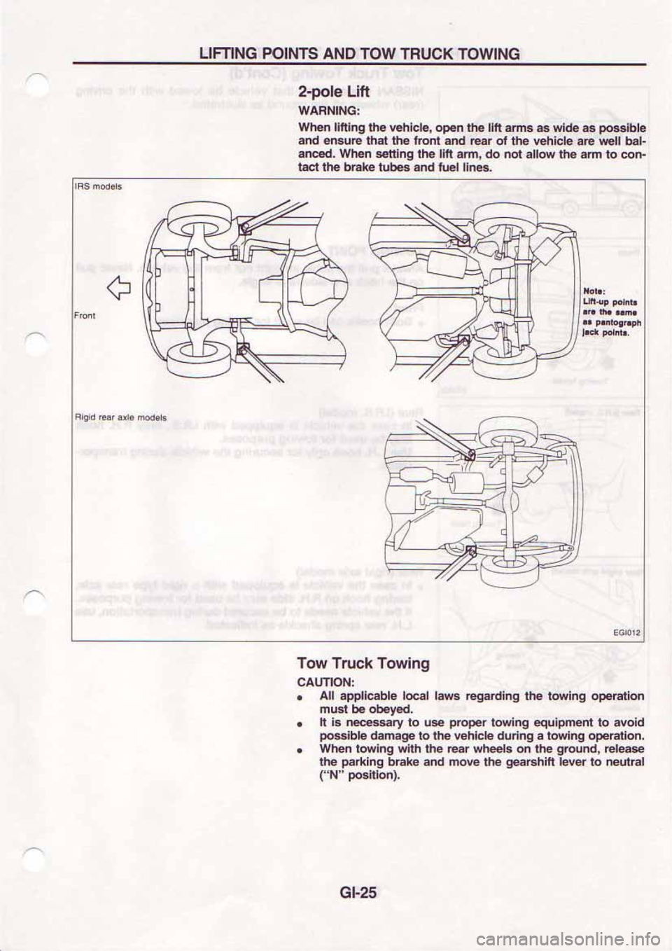NISSAN SERENA 1992 Owners Manual 