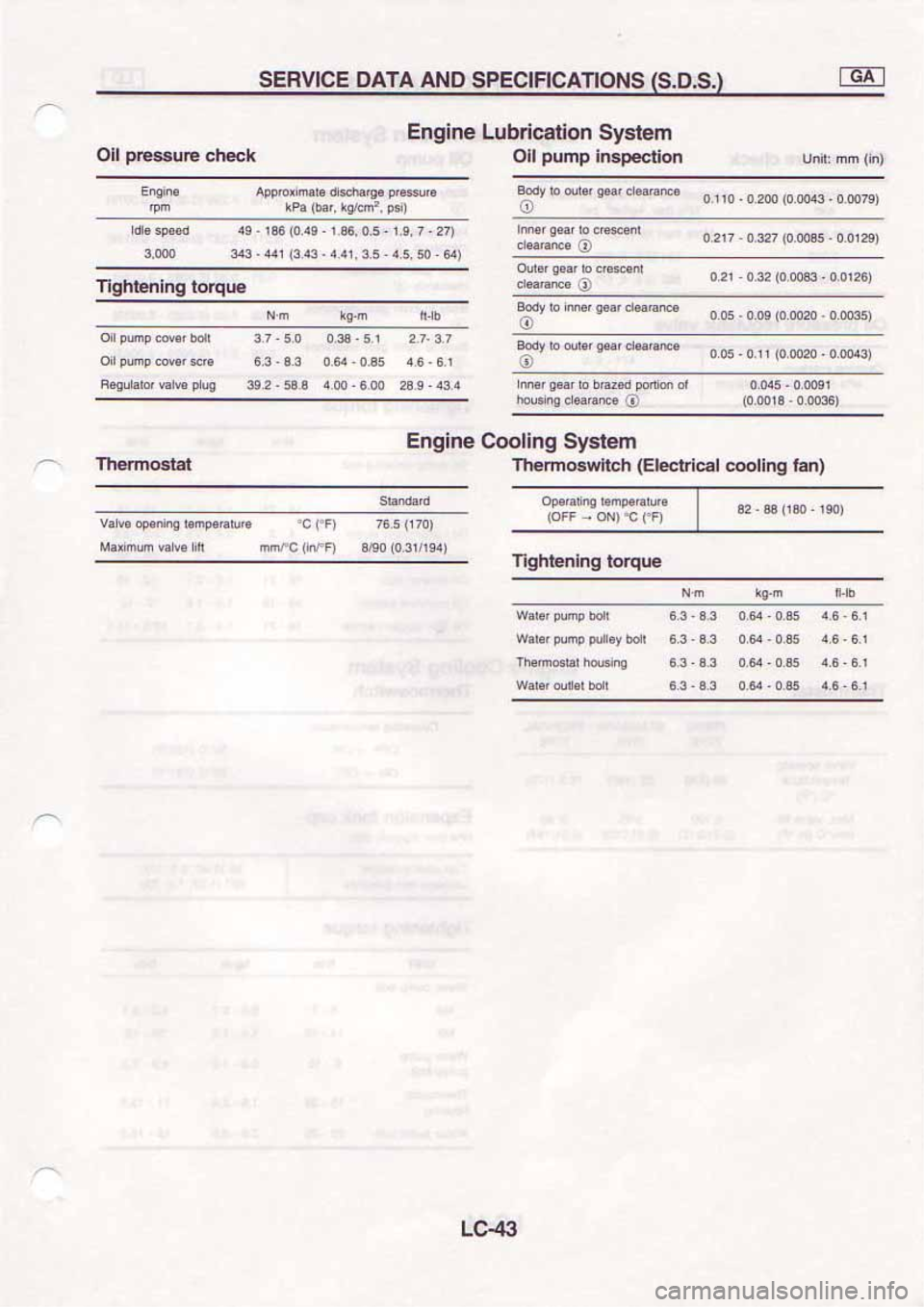 NISSAN SERENA 1992 Service Manual NISSAN SERENA 1992 Service Manual