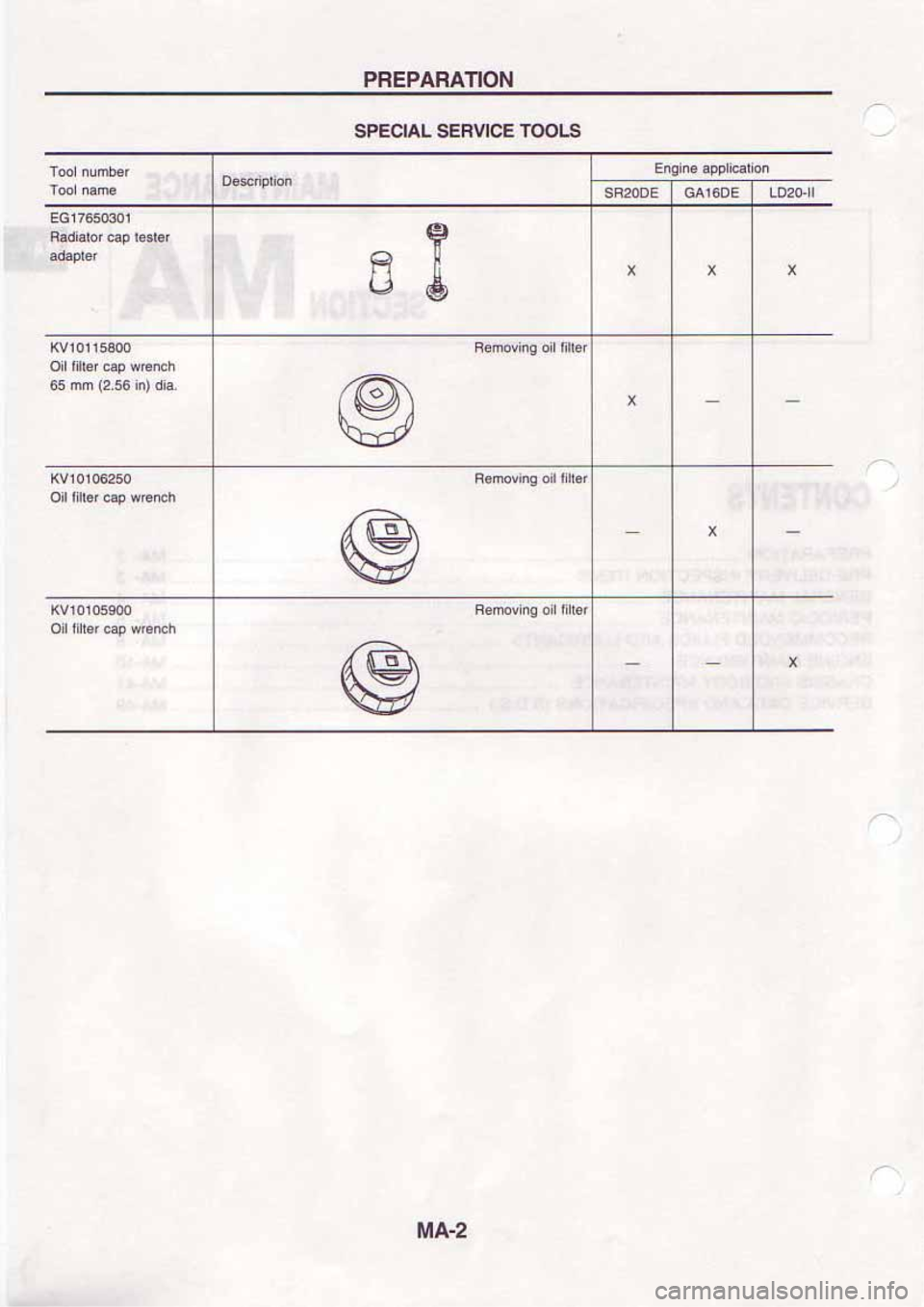 NISSAN SERENA 1992 Owners Guide 