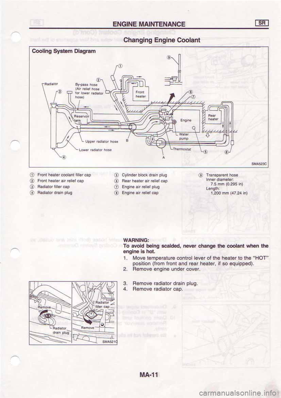 NISSAN SERENA 1992 Owners Guide 