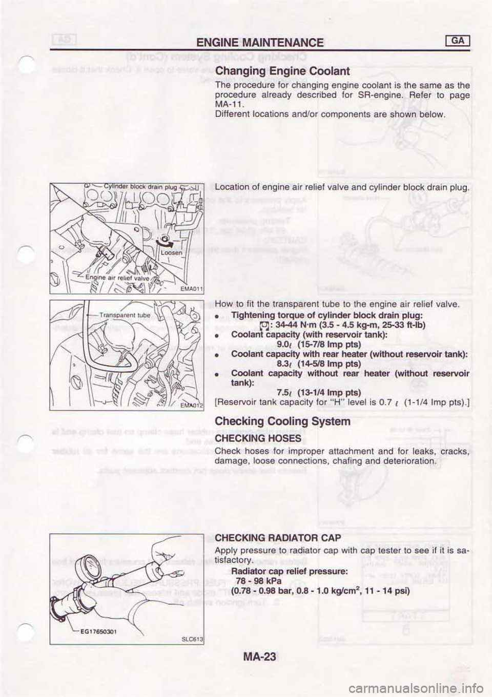 NISSAN SERENA 1992 Workshop Manual NISSAN SERENA 1992 Workshop Manual