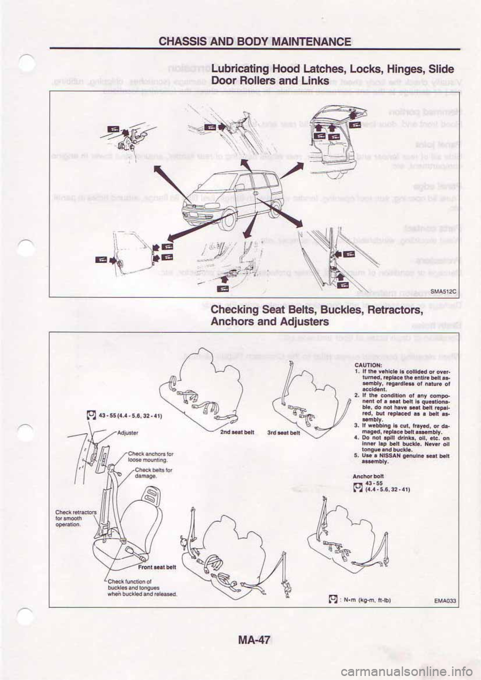 NISSAN SERENA 1992 Manual PDF NISSAN SERENA 1992 Manual PDF
