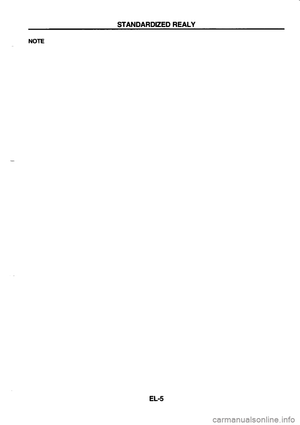 NISSAN SERENA 1993  Service Repair Manual STANDARDIZED 
REALY
NOTE
EL.5 