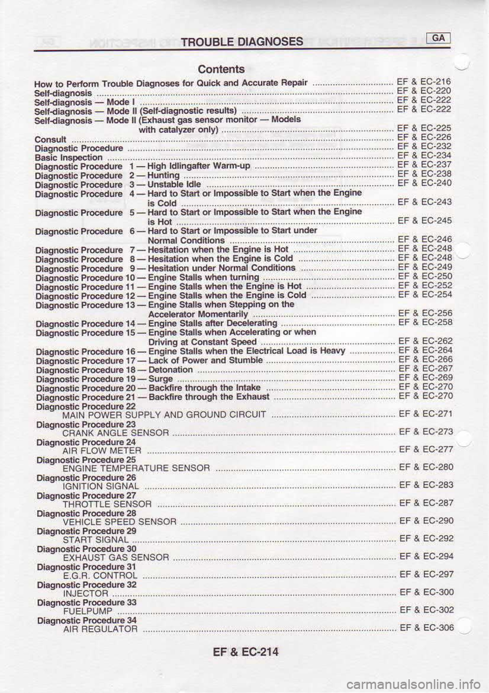 NISSAN SERENA 1993  Service Repair Manual TROUBLE 
DIAGNOSES
Contenls
How  lo 
Penom  Torble 
Di.gnoss  lor Oulck  and 
Ac.urate  Rep.ir
S€rdiagn@i3  ..........
Seltdi.on6is  - 
Mode  I
sendlaancis  Mode 
tl
SellSiain6is  - 
Mod€  ll
is C
