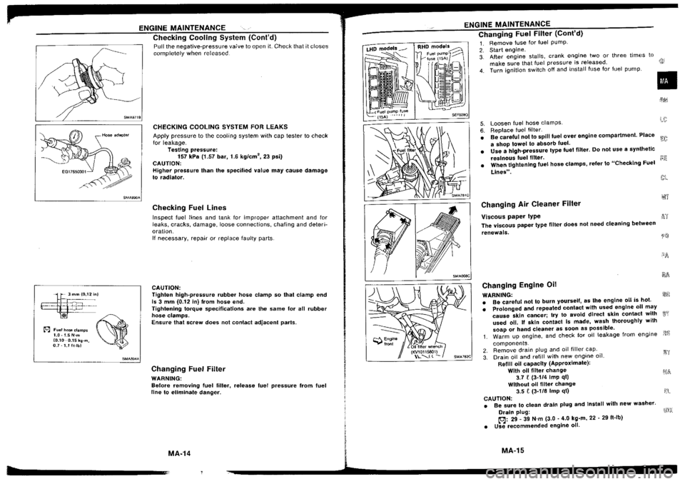 NISSAN SILVIA 1994  Service User Guide 
