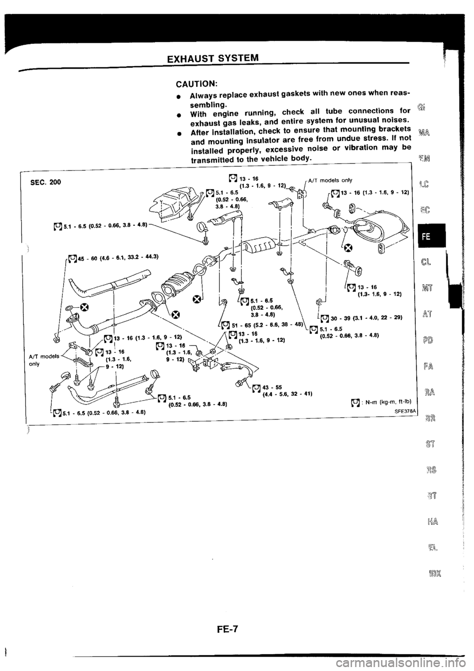 NISSAN SILVIA 1994  Service Repair Manual 