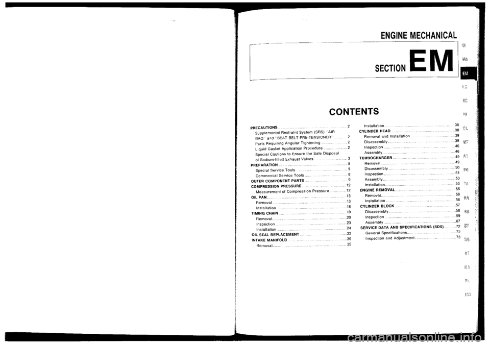 NISSAN SILVIA 1994 Service Owners Guide NISSAN SILVIA 1994 Service Owners Guide