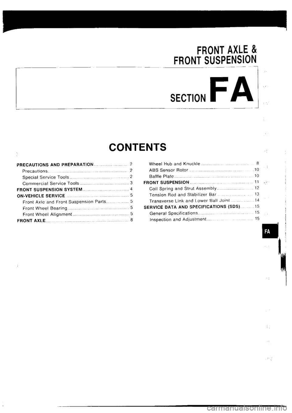 NISSAN SILVIA 1994  Service Repair Manual 