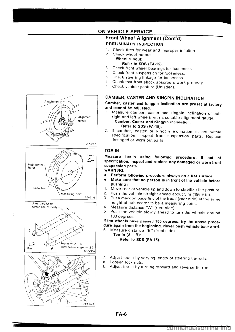 NISSAN SILVIA 1994  Service Repair Manual 