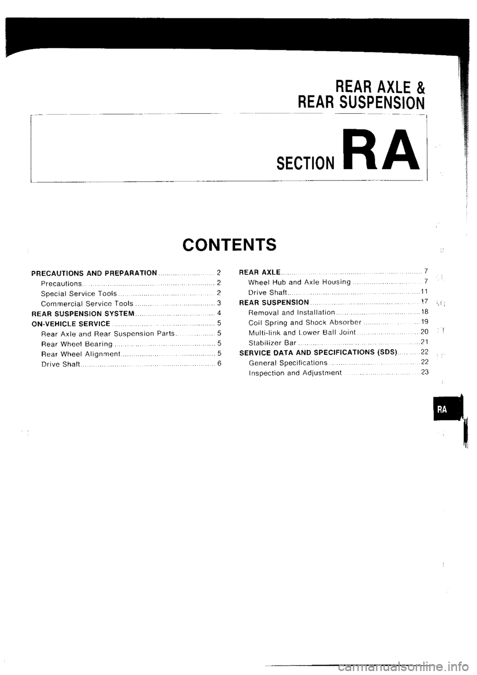 NISSAN SILVIA 1994 Service Repair Manual NISSAN SILVIA 1994 Service Repair Manual