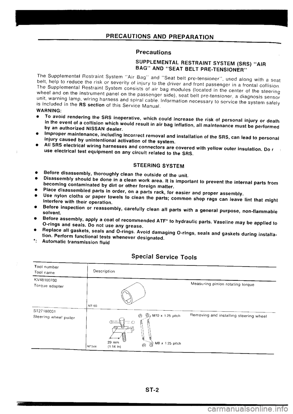 NISSAN SILVIA 1994  Service Repair Manual 