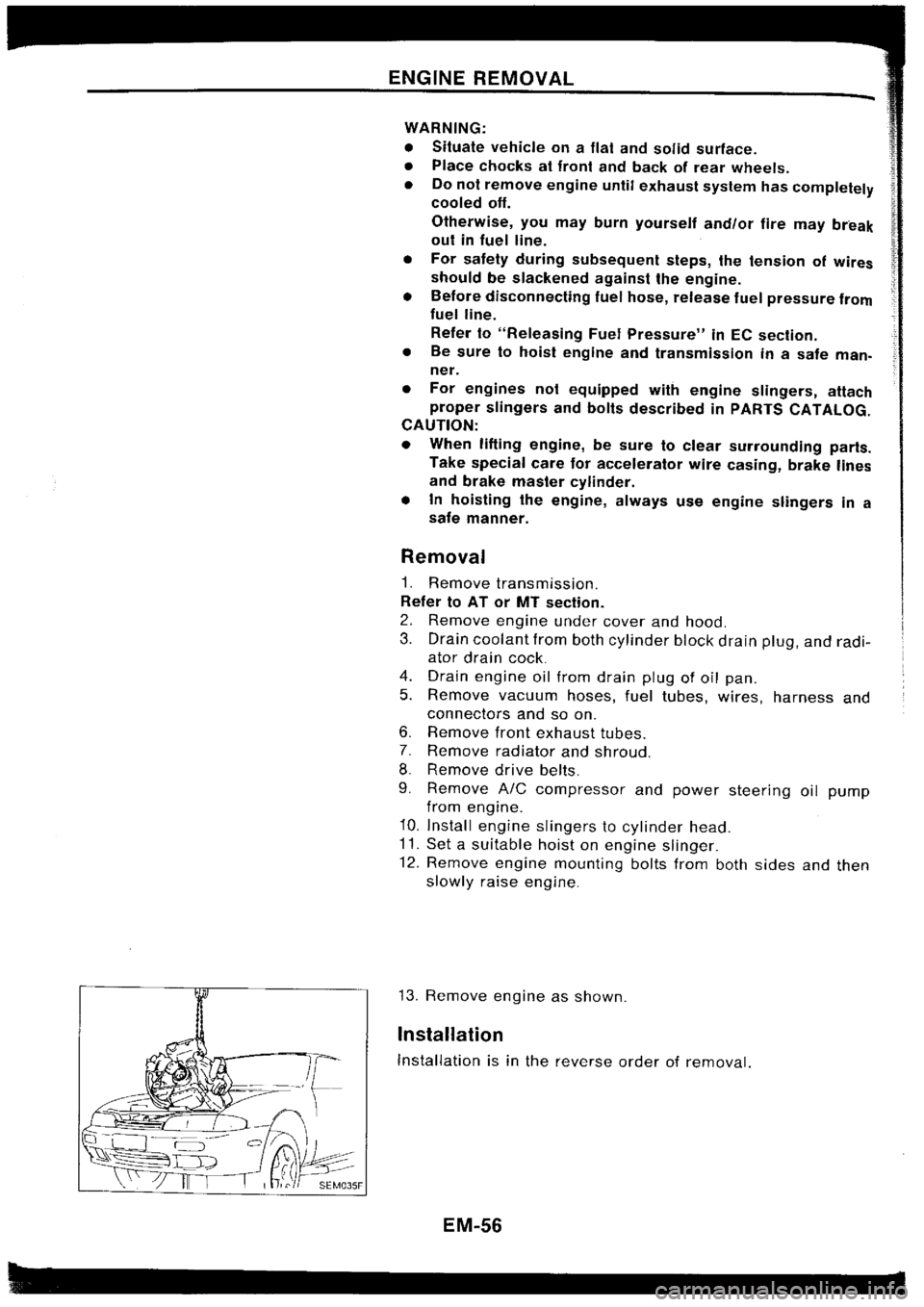 NISSAN SILVIA 1994 Service Owners Manual NISSAN SILVIA 1994 Service Owners Manual
