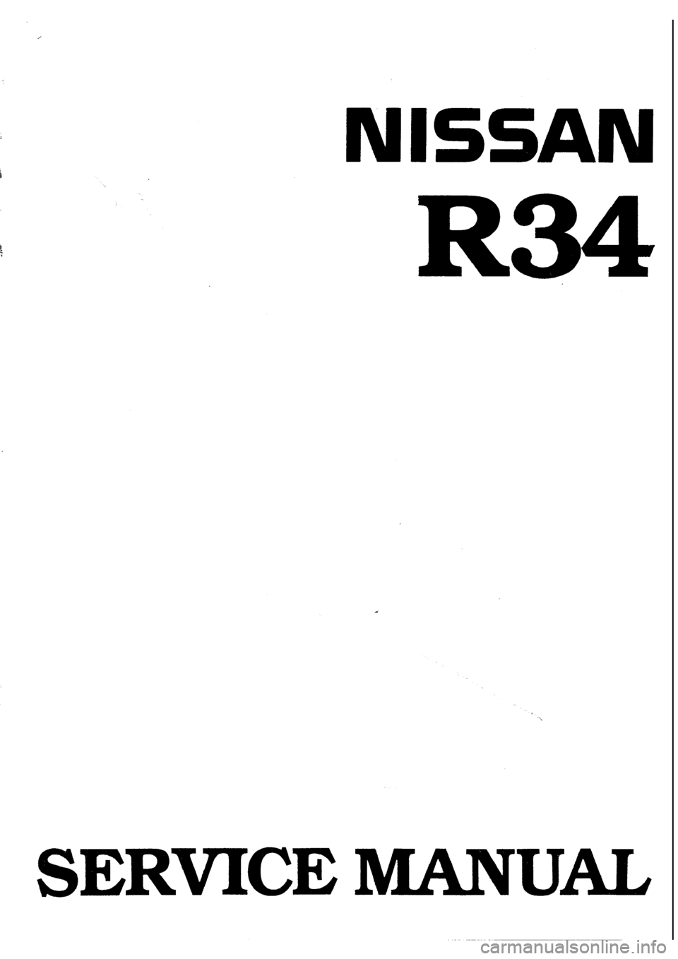 NISSAN SKYLINE 1994  Service Repair Manual 