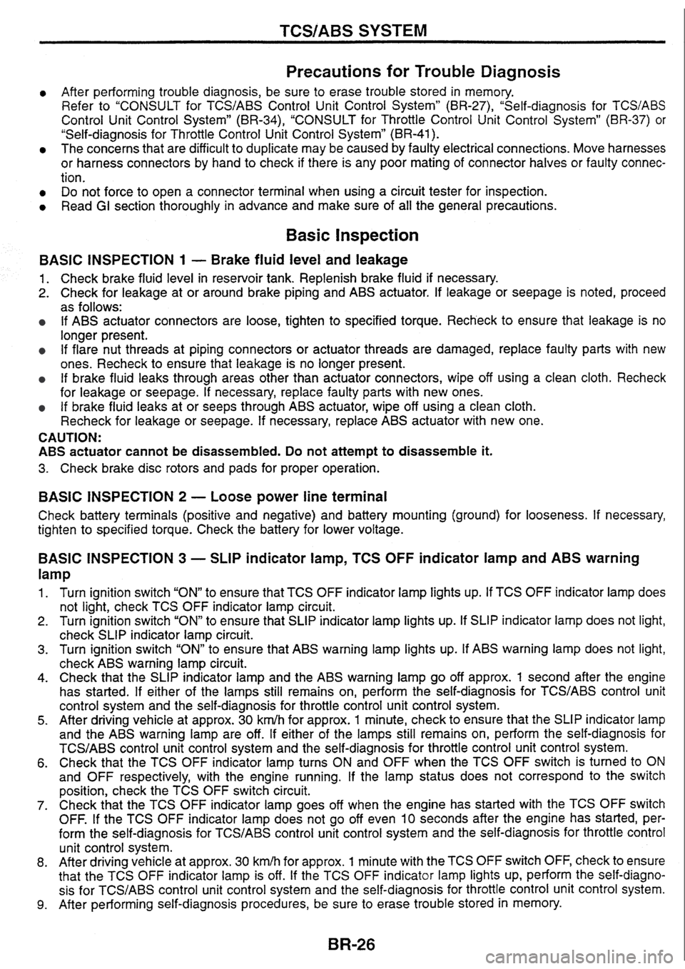 NISSAN SKYLINE 1994  Service Repair Manual 