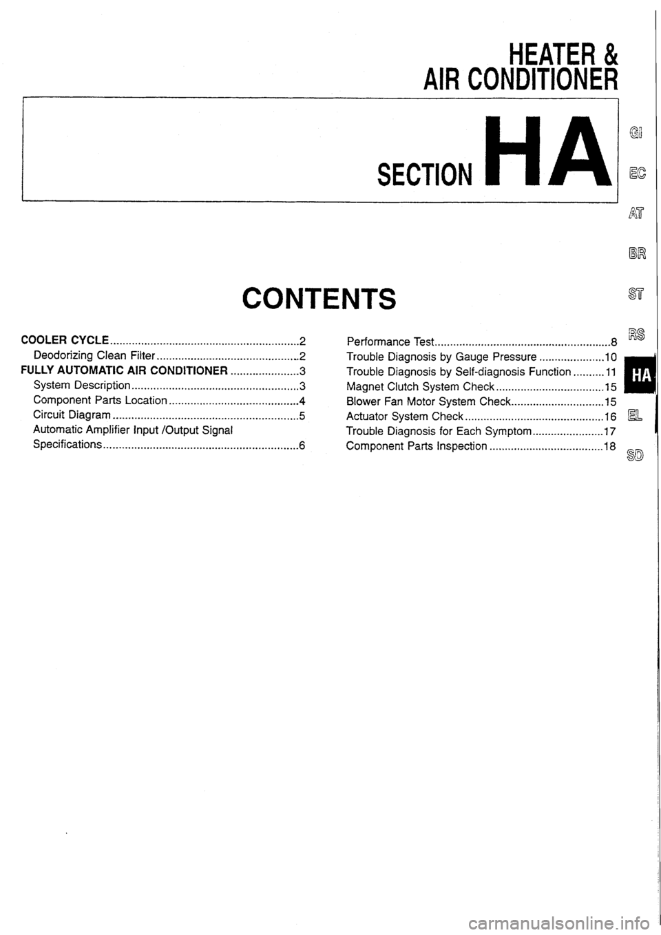 NISSAN SKYLINE 1994  Service Repair Manual 