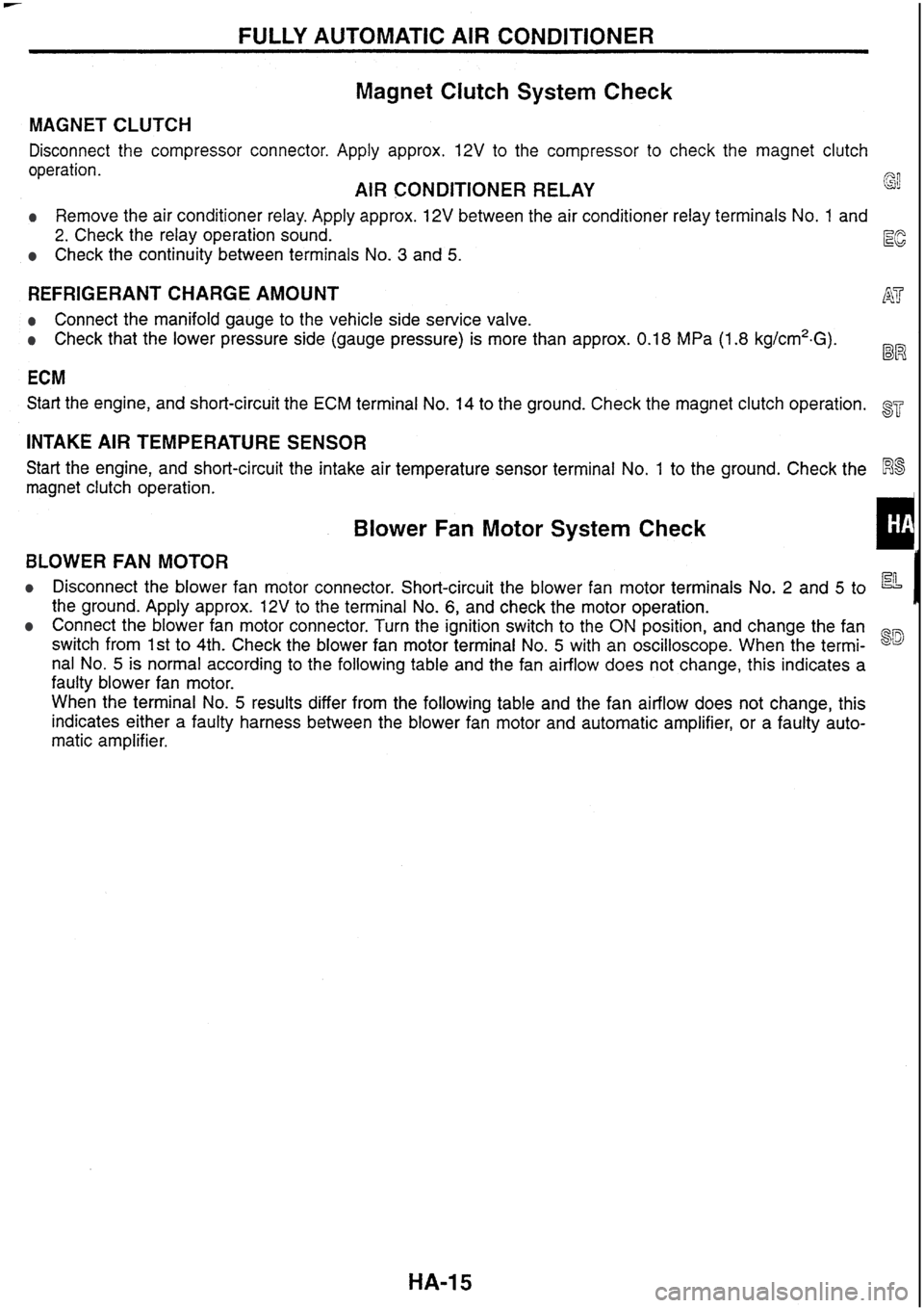 NISSAN SKYLINE 1994  Service Repair Manual 
