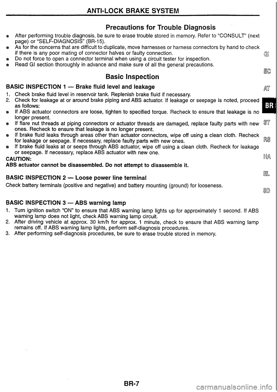 NISSAN SKYLINE 1994  Service Manual Online 