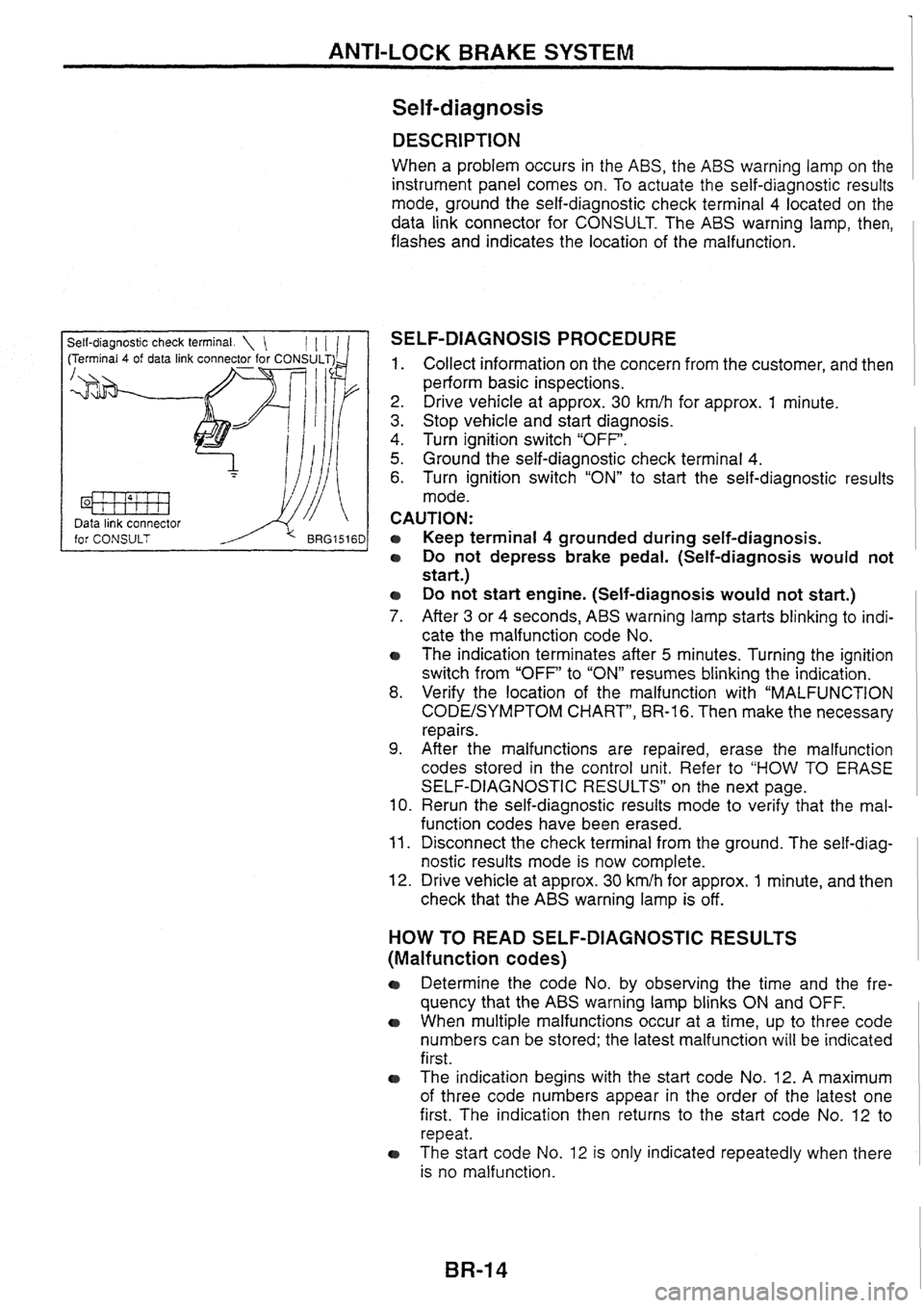 NISSAN SKYLINE 1994  Service Owners Manual 