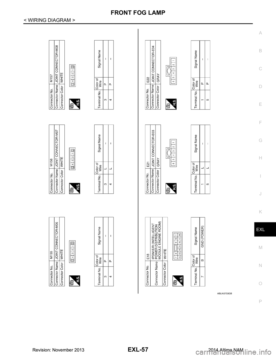 NISSAN TEANA 2014 Service Manual
FRONT FOG LAMPEXL-57
< WIRING DIAGRAM >
C
D E
F
G H
I
J
K
M A
B
EXL
N
O P
ABLIA3733GB
Revision: November 20132014 Altima NAMRevision: November 20132014 Altima NAM NISSAN TEANA 2014 Service Manual
FRONT FOG LAMPEXL-57
< WIRING DIAGRAM >
C
D E
F
G H
I
J
K
M A
B
EXL
N
O P
ABLIA3733GB
Revision: November 20132014 Altima NAMRevision: November 20132014 Altima NAM