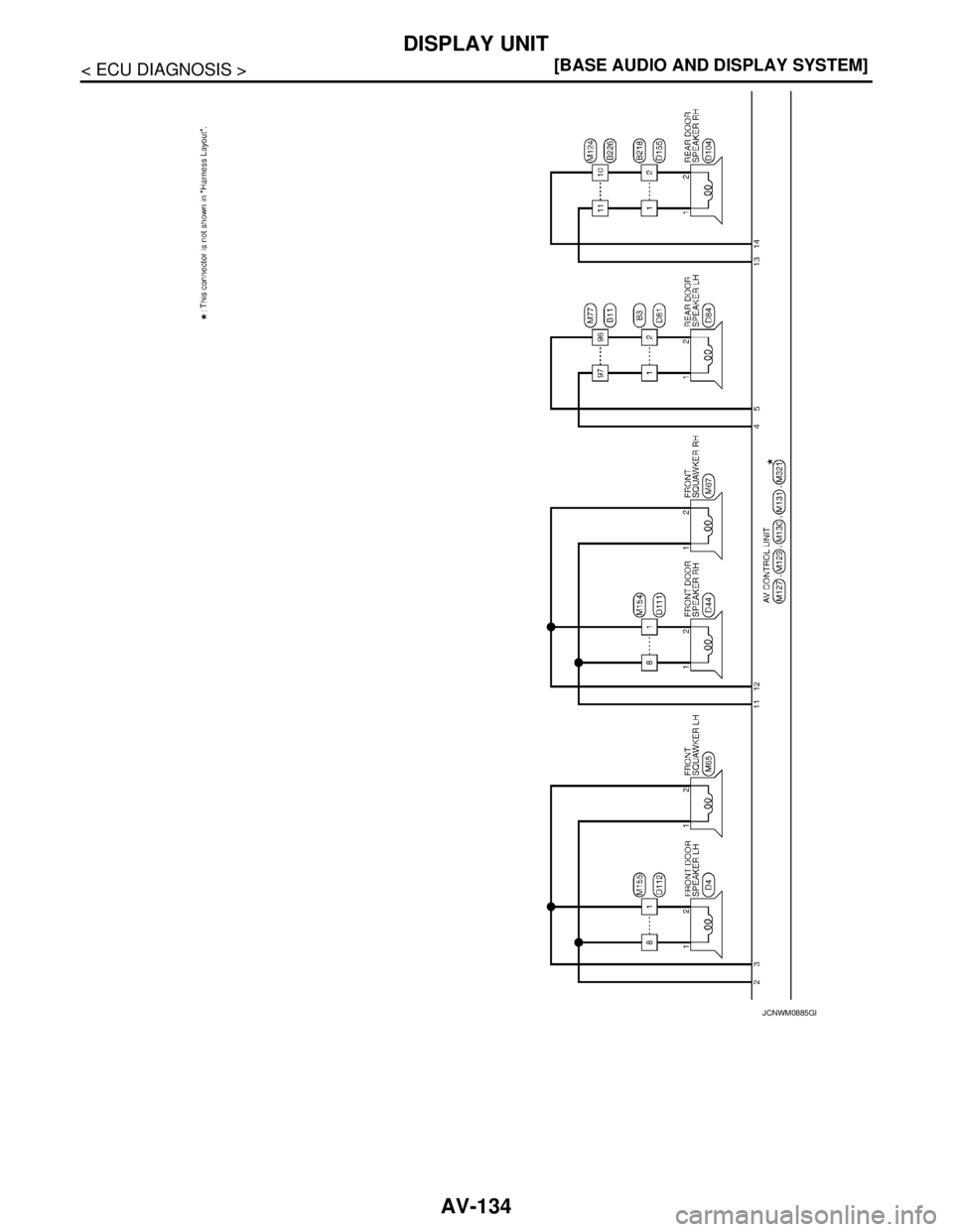 NISSAN TEANA 2008  Service Manual AV-134
< ECU DIAGNOSIS >[BASE AUDIO AND DISPLAY SYSTEM]
DISPLAY UNIT
JCNWM0885GB 