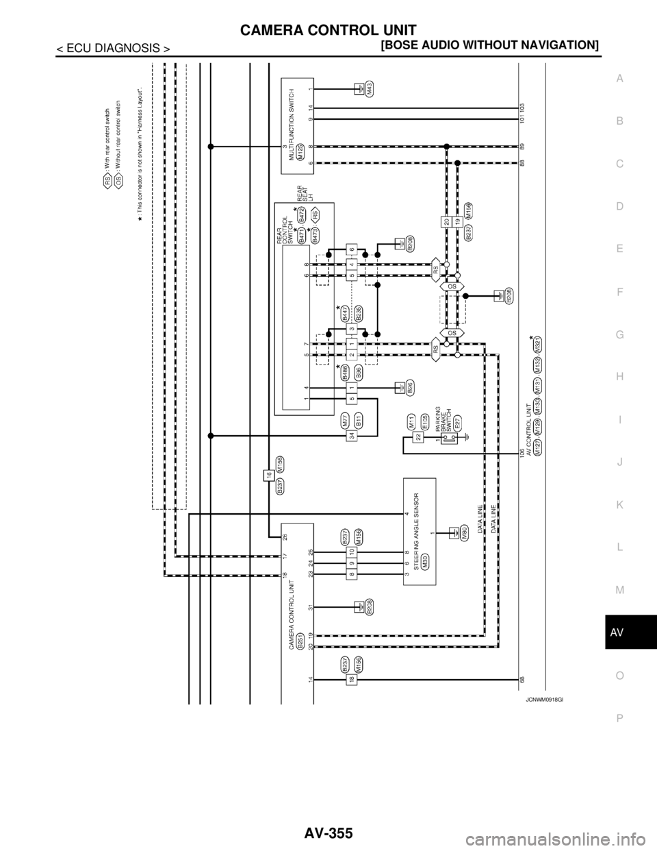 NISSAN TEANA 2008  Service Manual AV
CAMERA CONTROL UNIT
AV-355
< ECU DIAGNOSIS >[BOSE AUDIO WITHOUT NAVIGATION]
C
D
E
F
G
H
I
J
K
L
MB A
O
P
JCNWM0918GB 