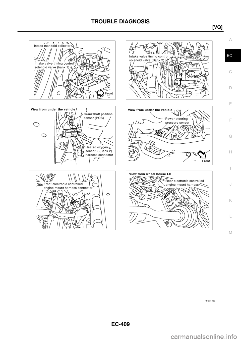 NISSAN TEANA 2003  Service Manual TROUBLE DIAGNOSIS
EC-409
[VQ]
C
D
E
F
G
H
I
J
K
L
MA
EC
 
PBIB2143E 