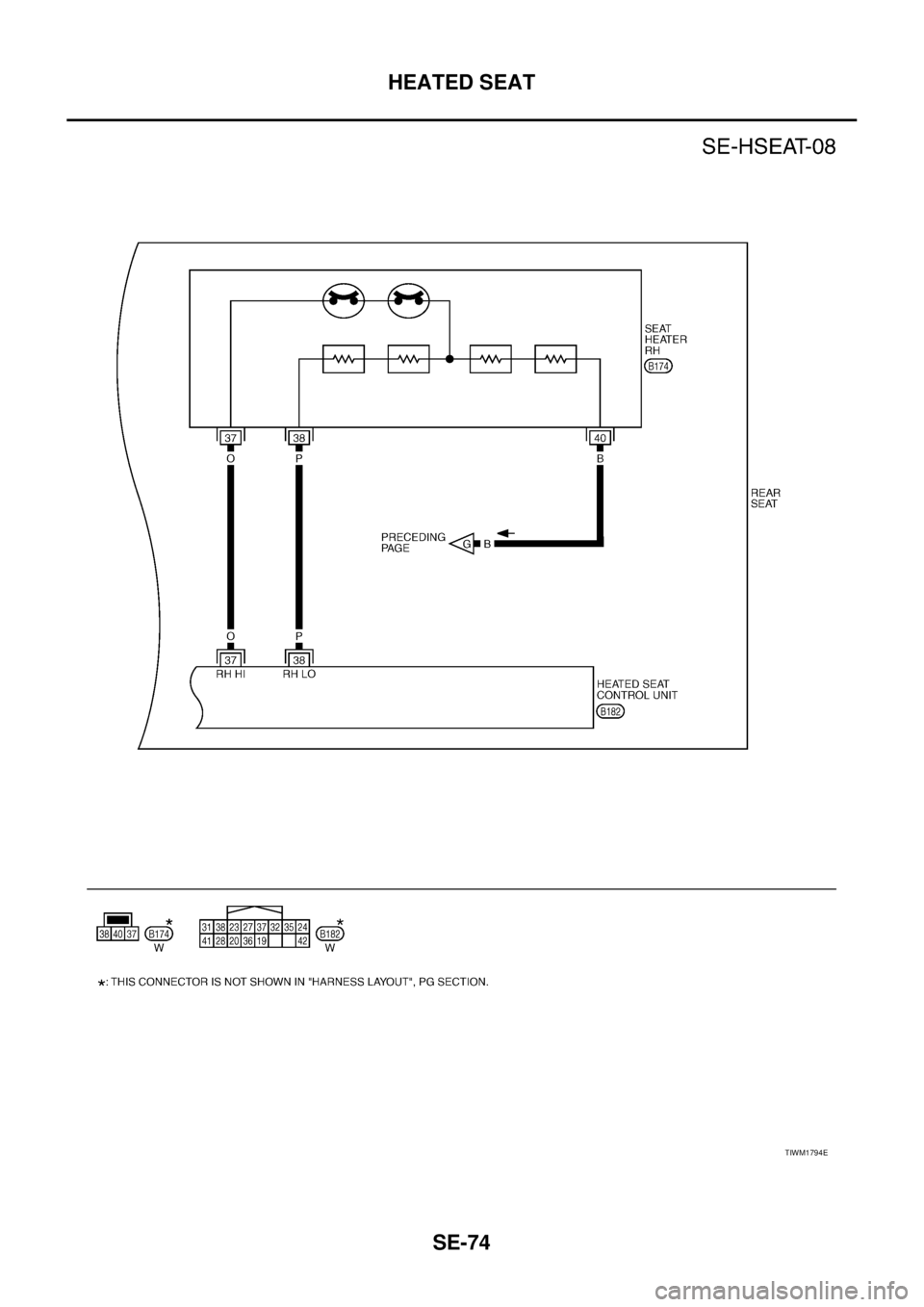 NISSAN TEANA 2003 Service Manual SE-74
HEATED SEAT
TIWM1794E NISSAN TEANA 2003 Service Manual SE-74
HEATED SEAT
TIWM1794E