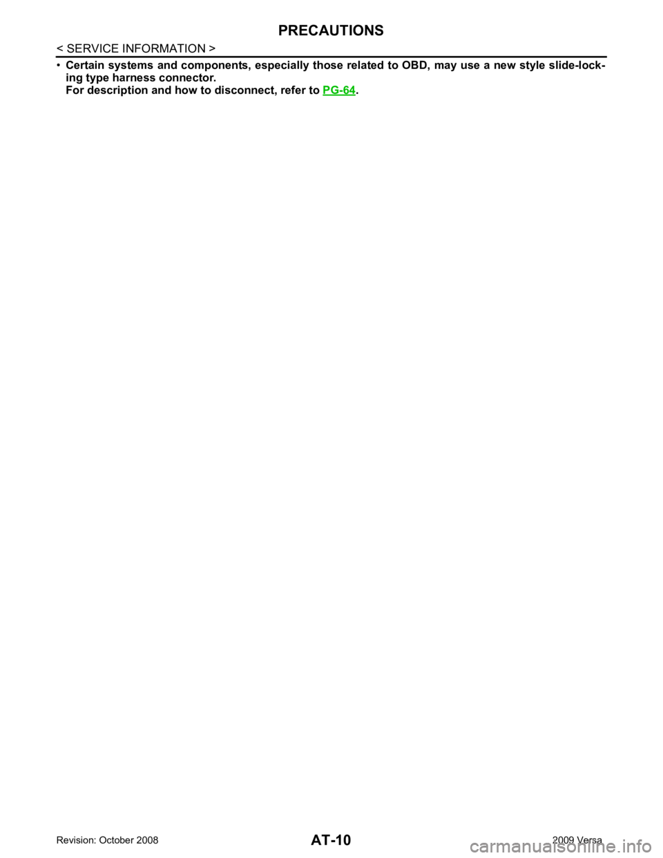 NISSAN TIIDA 2009  Service User Guide . 